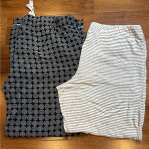 GILLIGAN & O’MALLEY/SECRET TREASURES Patterned and Striped PJ Pants